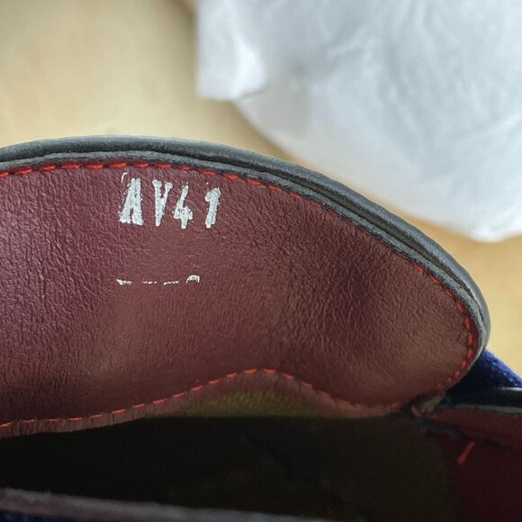 FLQL Men's Oxford Slip On Loafer Memory Foam Velvet Purple K26 Size 8 NWOB S119 - Picture 7 of 8